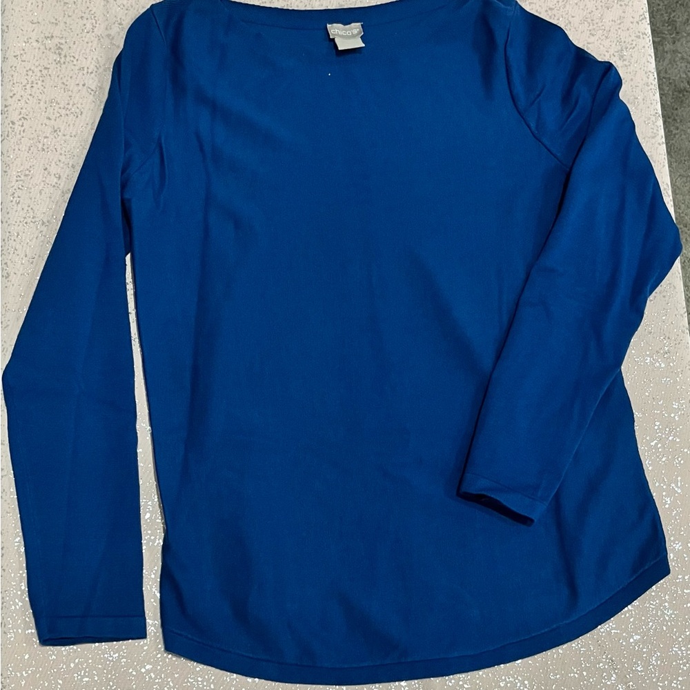 Chico's Deep Blue Knit Top
